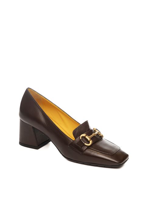 Dark brown leather loafer MARA BINI | T241SETA-CAFFÈ